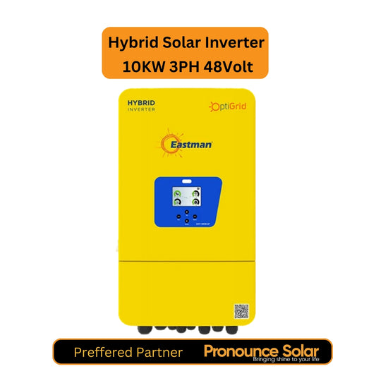 Eastman OptiGrid 10kW 48V 3-Phase Hybrid Solar Inverter – Industrial-Grade MPPT Inverter with Lithium Support & Wi-Fi Monitoring