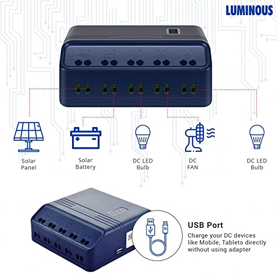 Luminous charge controller - 10 amp, 12-24V (SCC1220NM)