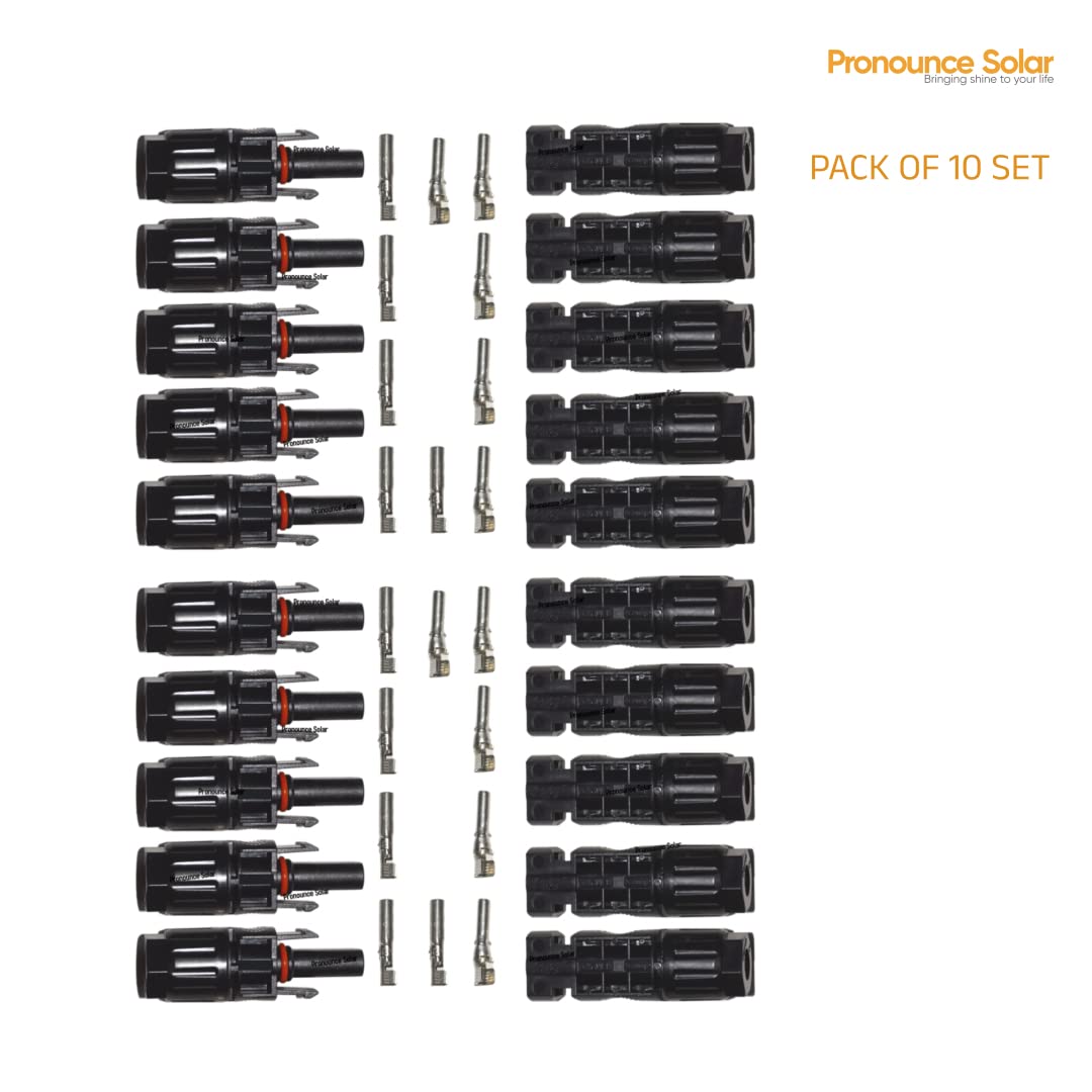 Pronounce Solar MC4 Connector Set of 20 Pairs, Solar Panel Connector