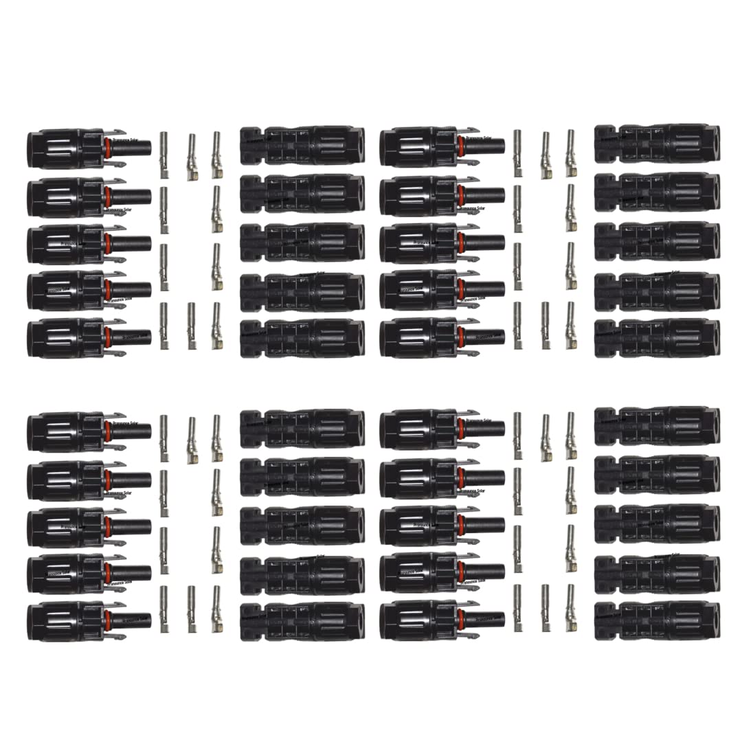 Pronounce Solar MC4 Connector Set of 20 Pairs, Solar Panel Connector
