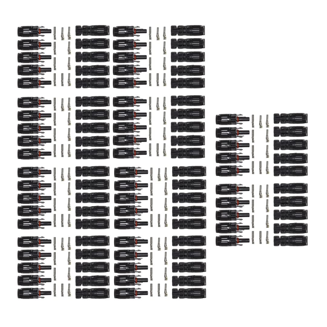 Pronounce Solar MC4 Connector Set of 50 Pairs, Solar Panel Connector