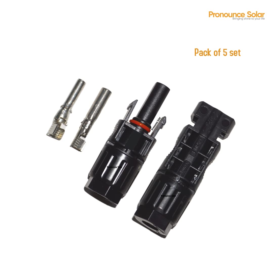 MC4 Solar Connectors 5 Pairs (Set) – IP67 Weatherproof, 1000 V / 30 A – Pronounce Solar