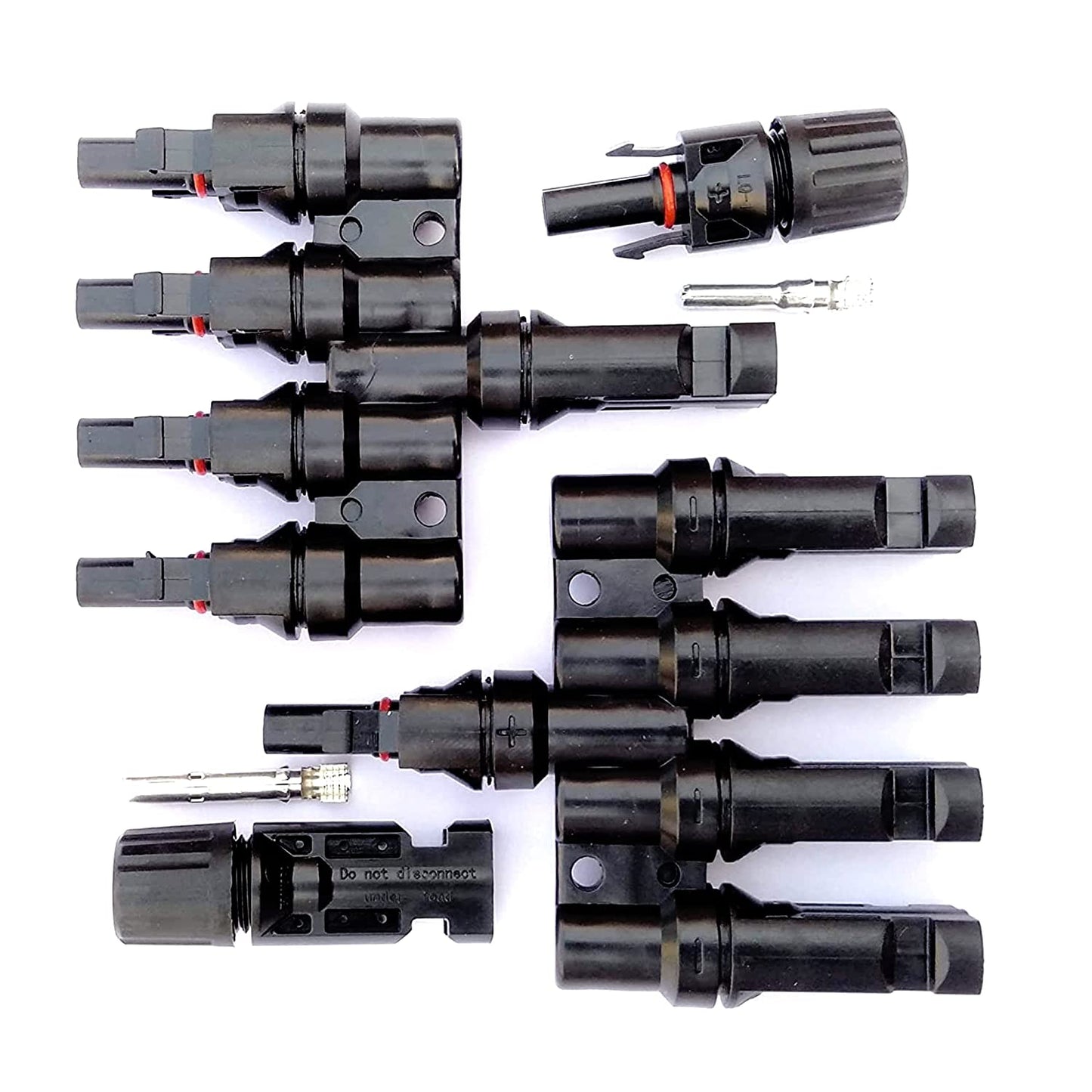 Pronounce Solar 4 in 1 T4 MC4 Wire Connector for Solar Panel, (1+1 Pair MC4), (1500V/50A) Mc4 connector 3in 1out