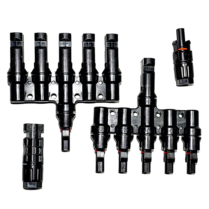 Pronounce Solar 5 in 1 T5 MC4 Wire Connector for Solar Panels, (1+1 Pair), (1500V/50A) MC4 CONNECTOR 5IN 1OUT
