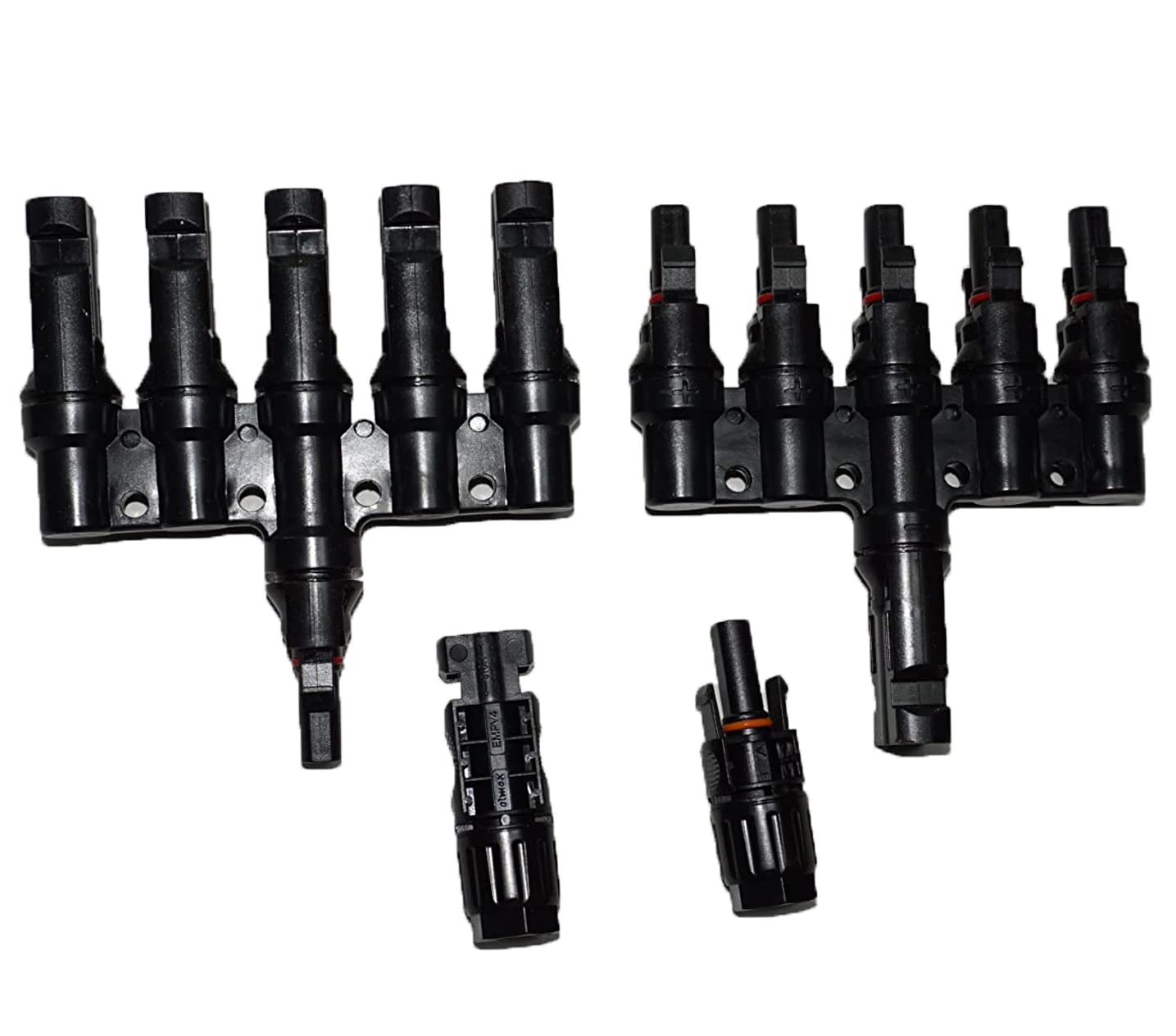 Pronounce Solar 5 in 1 T5 MC4 Wire Connector for Solar Panels, (1+1 Pair), (1500V/50A) MC4 CONNECTOR 5IN 1OUT
