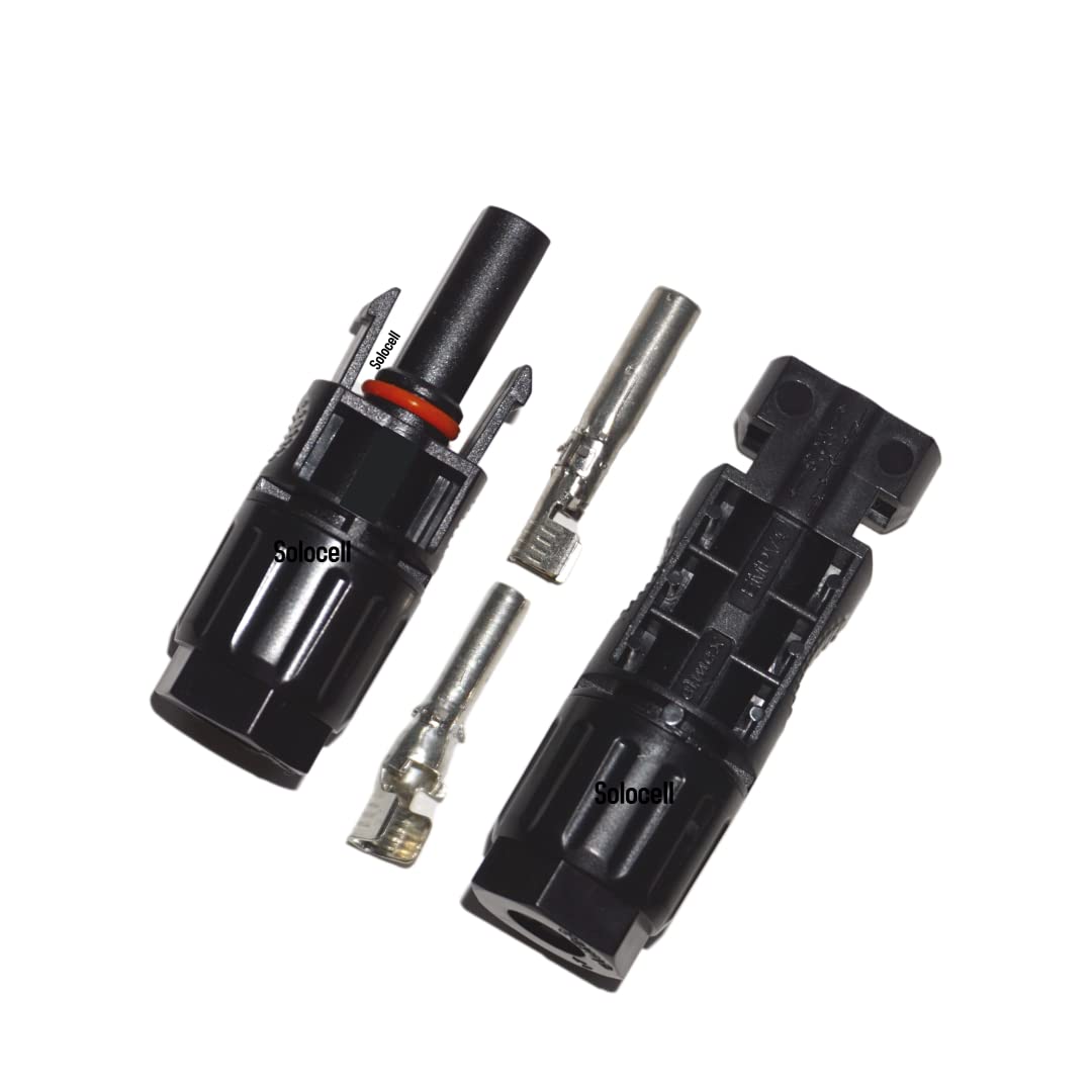 SOLOCELL 2 in 1 MC4 Y Branch Connector for Solar Panels, (1+1 Pair) MC4 Connector 2in 1out