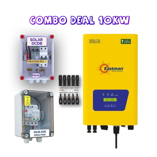 Eastman Combo 10KW 3-Phase Grid-Tie Solar Inverter with Dual MPPT | 10-Year Warranty |Solar Ongrid Inverter ‎