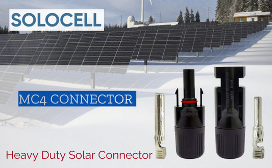 Solocell MC4 Solar Connectors – Set of 10 Pairs (Male + Female + Pins), 1000 V / 30 A, IP67 Weatherproof