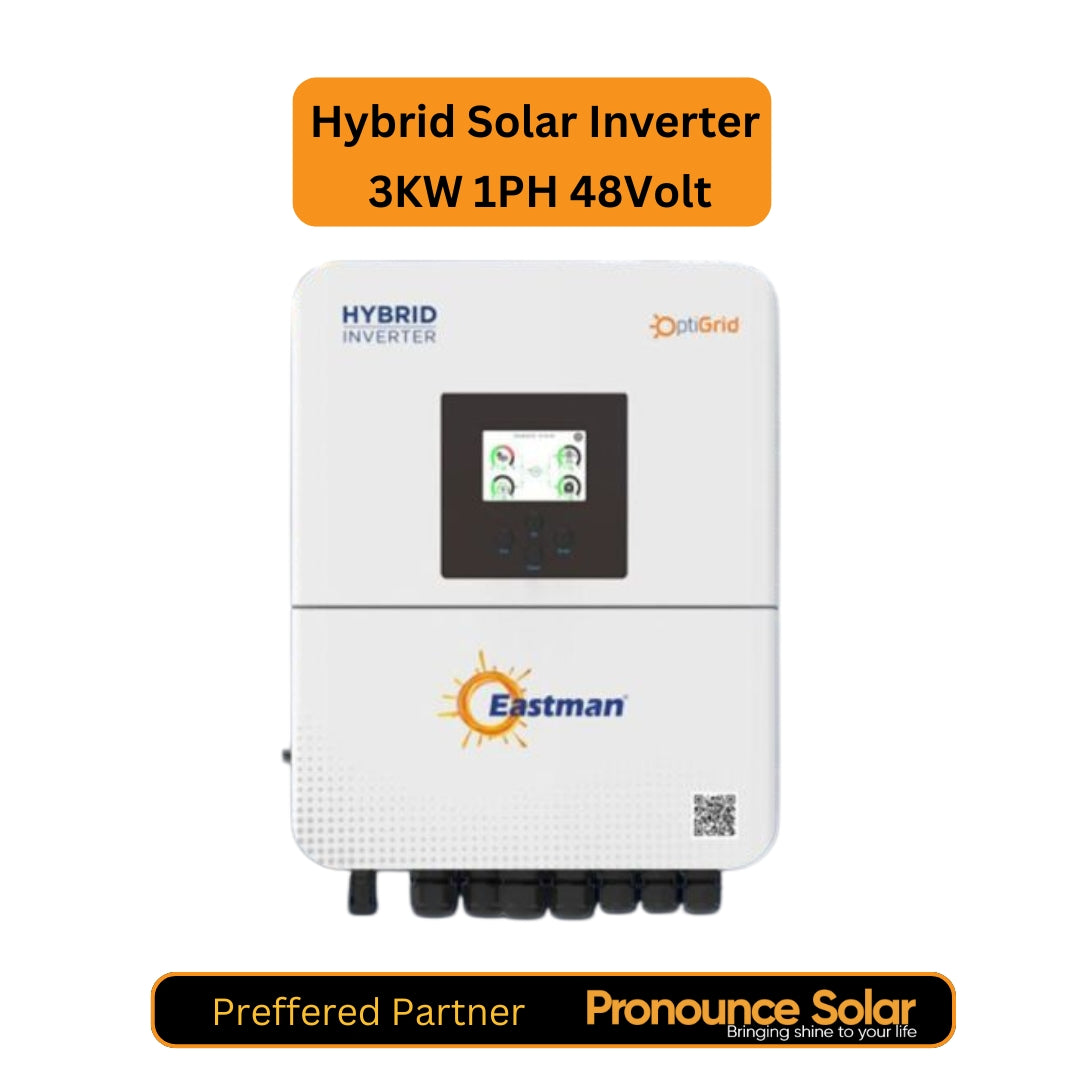Eastman OptiGrid 3kW 48V 1-Phase Hybrid Solar Inverter – Intelligent Off-Grid &amp; On-Grid Power Solution