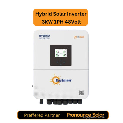 Eastman OptiGrid 3kW 48V 1-Phase Hybrid Solar Inverter – Intelligent Off-Grid &amp; On-Grid Power Solution