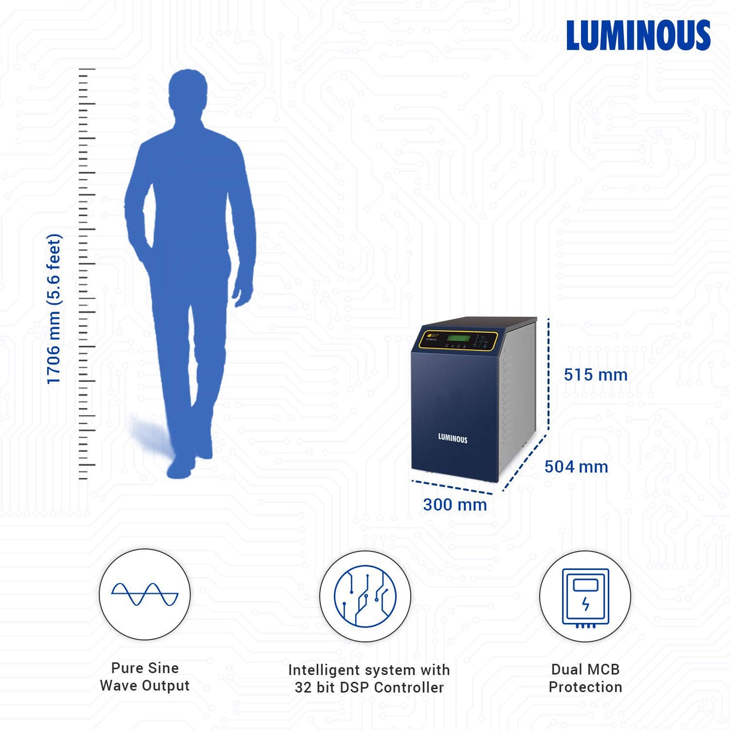 Luminous Solar PCU NXT+ 3.75KVA, 48V  Solar Inverter