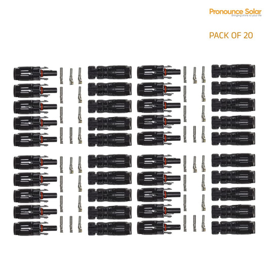 Pronounce Solar MC4 Connector Set of 20 Pairs, Solar Panel Connector