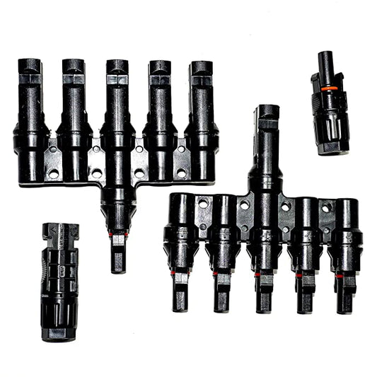 Pronounce Solar 5 in 1 T5 MC4 Wire Connector for Solar Panels, (1+1 Pair), (1500V/50A) MC4 CONNECTOR 5IN 1OUT