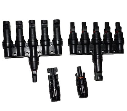 Pronounce Solar 5 in 1 T5 MC4 Wire Connector for Solar Panels, (1+1 Pair), (1500V/50A) MC4 CONNECTOR 5IN 1OUT