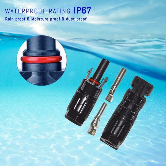 Pronounce Solar 2 in 1 MC4 Branch Connector for Solar Panels, (1+1 Pair), MC4 connector 2in 1out