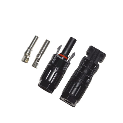 Solocell MC4 Solar Connectors – Set of 20 Pairs (Male + Female + Pins), 1000 V / 50 A, IP67 Weatherproof