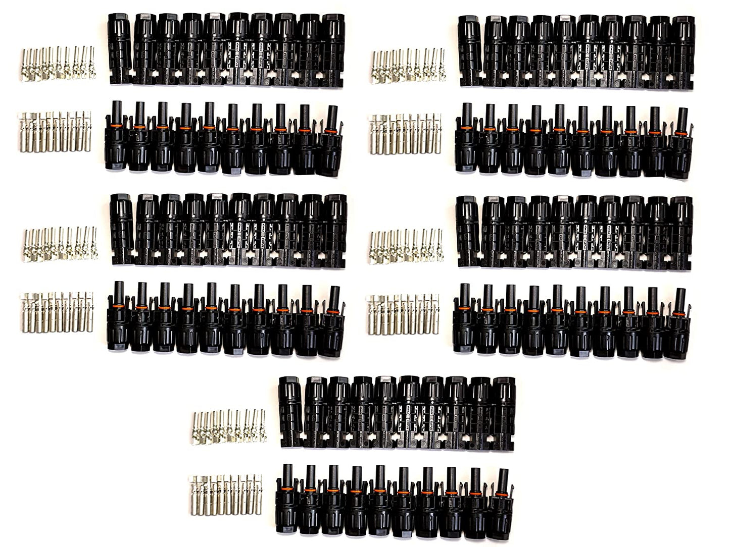 Solocell MC4 Male Female Solar Panel Cable Connectors (Set of 50 Pairs) MC4 Connectors