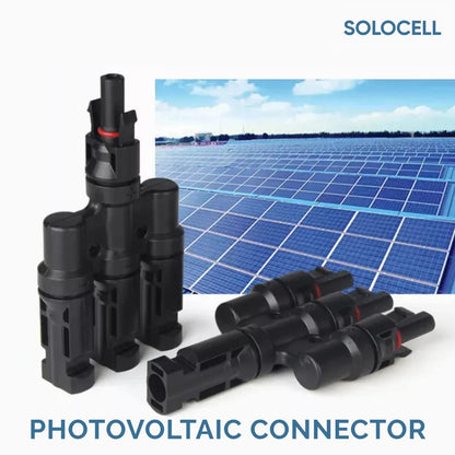 Solocell 3 in 1 T3 MC4 Wire Connector for Solar Panels, (1+1 Pair), (1500V/50A) MC4 CONNECTOR 3IN 1OUT